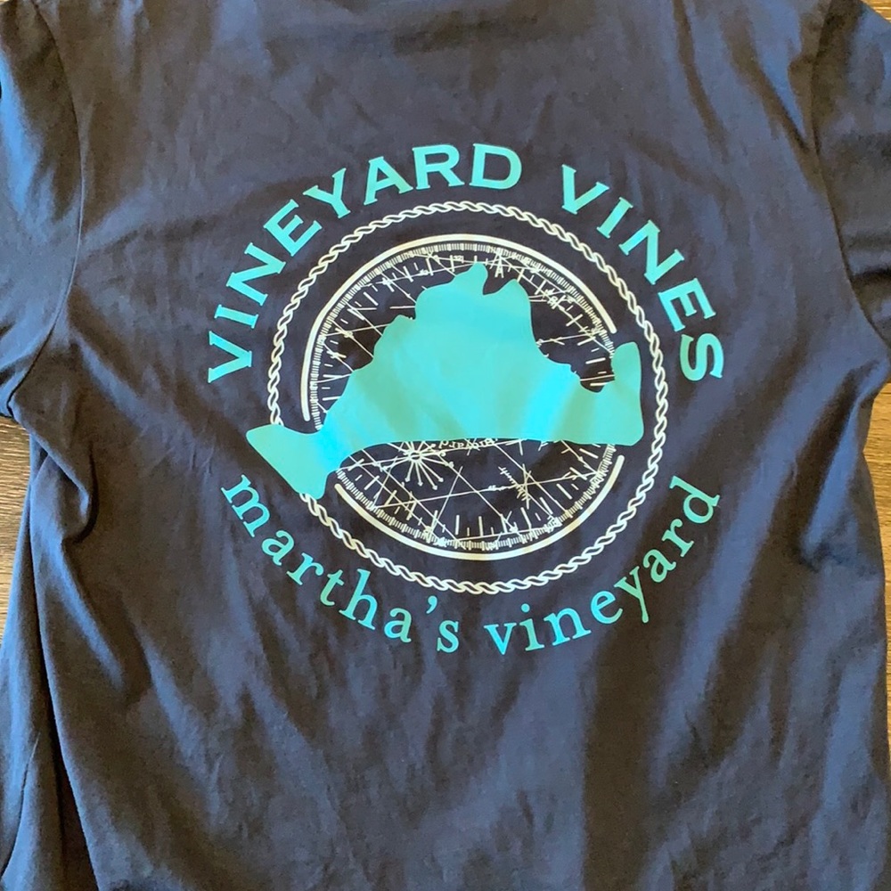 Vineyard Vines Navy Short Sleeve Shirt (medium)